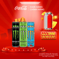 Hộp 6 Lon Nước Tăng Lực Giải Khát Monster Mix 3 vị Monster Energy, Ultra Paradise,  Mango Loco 355ml