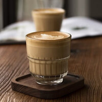 Hộp 6 Ly cốc thuỷ tinh trong suốt chịu nhiệt hoa tiết sọc 2 tầng dùng để uống cafe,trà,nước ép,decor trang trí đủ size
