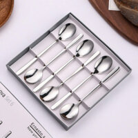 Hộp 6 muỗng dài inox 304 cao cấp bền đẹp tiện lợi