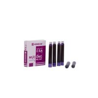 Hộp 6 ống mực Hồng Hà 3,4mm dùng cho bút máy 2276 - 3481 - Tím đậm