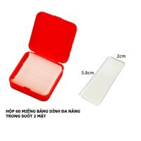 Hộp 60 Miếng Băng Dính Trong Suốt 2 Mặt, Dán Đồ Tiện Dụng, Băng Keo Siêu Dính Cố Định Đồ Vật, TakyShop 6006