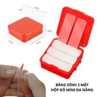 Hộp 60 miếng dán 2 mặt trong suốt, băng keo hai mặt siêu dính cố định dán tường