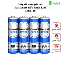 Hộp 60 viên pin AA Panasonic tiểu xanh 1,5V R6UT/4S chính hãng