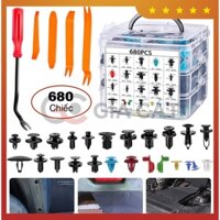 Hộp 680 và 620 chiếc chốt nhựa, vít nở nhiều chủng loại dành cho ô tô