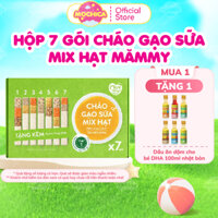 Hộp 7 gói cháo gạo sữa mix hạt Mămmy nấu cháo bổ sung dinh dưỡng cho bé 6 -8 tháng, 30gr/1gói _Mochica