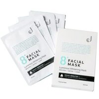 Hộp 7 Mặt nạ trắng da trẻ hoá từ 8 phút Jema Rose 8+ Minute Luminous Whitening Mask 7x25ml