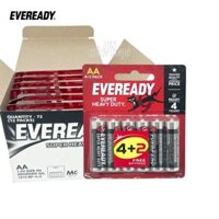 Hôp 72 Viên Pin AA va Pin AAA 1,5V EVEREADY SUPER HEAVY DUTY Siêu Bên Bi - Hang chinh hang - AA  To