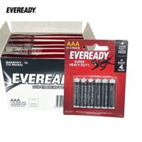Hôp 72 Viên Pin AA va Pin AAA 1,5V EVEREADY SUPER HEAVY DUTY Siêu Bên Bi - Hang chinh hang - AAA  Nho