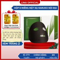 Hộp 8 miếng Mặt nạ Naruko Tea Tree Mặt Nạ Naruko Tràm Trà Giảm Dầu Mụn, Cấp Ẩm Dưỡng Trắng Phục Hồi Da - Mỹ phẩm Lina