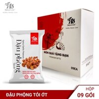 HỘP 9 GÓI ĐẬU PHỘNG TỎI ỚT 40g DELUXNUTS