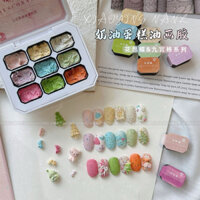 Hộp 9 ô gel thạch cao ngũ cốc pastel Freshcobaldi