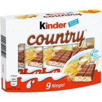 Hộp 9 thanh sô cô la sữa Ferrero Kinder Country có nhân ngũ cốc (9 x 23,5 g)