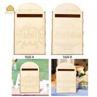 Hộp Abbraccia Hộp Bưu Thiếp Trang Trí Đám Cưới Hộp Phong Bì Gỗ Không Sơn Hộp Thư Cho Lễ Tân Cô Dâu Tắm Kỷ Niệm