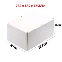 Hộp ABS lớn 265x185x125mm. Chuyên dùng làm vỏ bình pin, độ hộp loa, đựng mạch điện tử...