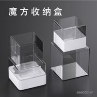 Hộp acrylic Rubik's Cube, hộp lưu trữ đặc biệt Rubik's Cube trong suốt có nắp, hộp chống bụi đựng tượng nhỏ