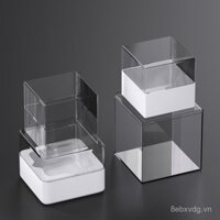 Hộp acrylic Rubik's Cube, hộp lưu trữ đặc biệt Rubik's Cube trong suốt có nắp, hộp chống bụi đựng tượng nhỏ