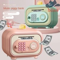 Hộp An Toàn Ngân Hàng BLISS, Khóa Mật Khẩu Vân Tay Hộp Đựng Tiền Trẻ Em, Hộp Đựng Tiền Mặt Kỹ Thuật Số Mini Hộp Bảo Quản Hộp Tiết Kiệm ATM Bền Đẹp Trẻ Em / Trẻ Em