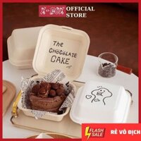 Hộp Bã Mia Bento Vuông Humburger Sỉ 50 Hộp - Hộp Đựng Bánh Kem - Hộp Đựng Bánh Bento - Hộp Bánh Sinh Nhật Hàng Nhập Khẩu