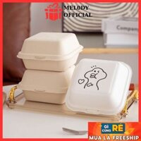 Hộp Bã Mia Bento Vuông Humburger Sỉ 50 Hộp - Hộp Đựng Bánh Kem - Hộp Đựng Bánh Bento - Hộp Bánh Sinh Nhật Hàng Nhập Khẩu