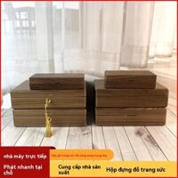 Hộp bằng gỗ hồ đào đen, sức nhỏ tinh xảo, hộp đựng đồ trang sức.