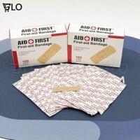 Hộp Băng Keo Cá Nhân 100 Miếng Urgo Aid First, Gạc Vết Thương, An Toàn Tiện Dụng Cho Gia Đình Và Các Cơ Sở Y Tế