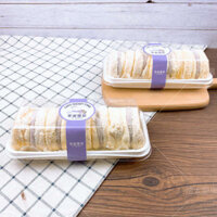 hộp bánh kem 4 hộp bánh vỏ tuyết nghiền khoai môn, bánh cuộn da hổ, bao bì nướng, bánh kem cũ, hộp mousse bánh ngọt