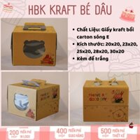 Hộp bánh kem BÉ DÂU 20cm (Combo 10 hộp kèm đế) - Hình thật