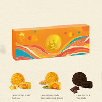 Hộp bánh Kinh Đô Lava trứng chảy 3 bánh (LAVA3)