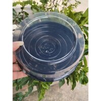 Hộp Bánh Tròn - Nắp Thấp Ms H25 A - đường kính lọt lòng 16 cm x cao 5 cm Đen & Trắng