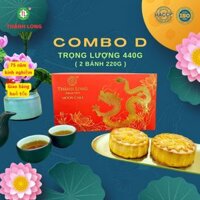 HỘP BÁNH TRUNG THU 2 BANH 2 TRỨNG 220G  - COMBO D - THÀNH LONG 440G - VIÊT NAM