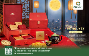 Hộp bánh trung thu Bibica Đế Nguyệt 8 bánh + 1 hộp trà