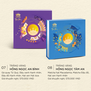 Hộp bánh trung thu Kinh đô Trăng vàng Hồng Ngọc An Nhiên Tím 4 bánh