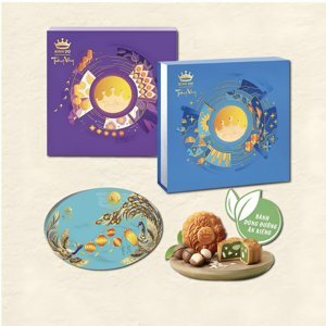 Hộp bánh trung thu Kinh đô Trăng vàng Hồng Ngọc An Nhiên Tím 4 bánh