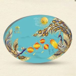 Hộp bánh trung thu Kinh đô Trăng Vàng Pha Lê Vạn Phúc Xanh 8 bánh
