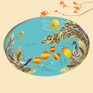 Hộp bánh trung thu Kinh đô Trăng Vàng Pha Lê Vạn Phúc Xanh 8 bánh