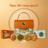 Hộp bánh trung thu "Ngọc thố vọng nguyệt" Mèo Ngắn food (4 bánh và 6 bánh 150g)