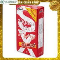 Hộp bao cao su sagami feel long gân gai, kéo dài thời gian 10c BCSSD001