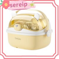 Hộp Bảo Quản Bình Sữa Cho Bé SEREIP, Nhựa Có Nắp Bộ Đồ Ăn Giá Phơi, Khay Thoát Nước Di Động Dung Tích Lớn Bộ Đồ Ăn Chống Bụi Tủ Bảo Quản Bình Sữa Cho Bé
