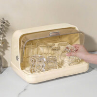 Hộp bảo quản cốc ly để bàn có nắp giá úp bình sữa