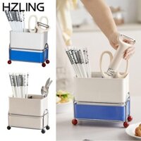 Hộp Bảo Quản Đũa HZLING, Hộp Đựng Đũa Màu Tương Phản Lồng Đũa Nhà Bếp, Có Ống Đũa Mạ Thoát Nước