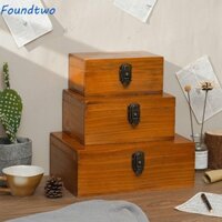Hộp Bảo Quản FOUNDTWO, Hộp Trang Sức Cổ Điển Tinh Tế, Gỗ Đa Năng Dung Tích Lớn Có Khóa Hộp Đựng Mỹ Phẩm Quà Tặng