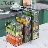 Hộp Bảo Quản Nhà Bếp LTBLBY, Giỏ Rau Củ Trong Suốt Thời Gian, Khay Thoát Nước Dung Tích Lớn Bền Có Tay Cầm Tủ Lạnh Hộp Bảo Quản Nhà Bếp