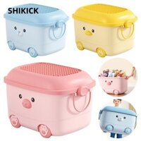 Hộp Bảo Quản SHIKICK, Hộp Đựng Đồ Chơi Hộp Bảo Quản Quần Áo Dung Tích Lớn, Con Lăn Nhựa Khối Hộ Gia Đình Hộp Đựng