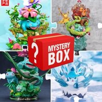 Hộp bất ngờ mở hộp Pokemon Pocket Monster Mewtwo Charizard Squirtle Groudon, hoàn hảo cho trang trí nhà, thích hợp cho người sưu tầm