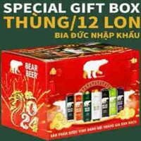 Hộp bia tết 12 lon bia Gấu (bear beer) của Đức