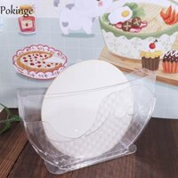Hộp Bọc Cuộn Lò Xo POKINGE, Hộp Đựng Bao Bì Giấy Gạo Đế Ổn Định Trong Suốt, Tiện Ích Nhà Bếp Giá Đỡ Giấy Cơm Nhựa Bán Nguyệt Bàn Ăn