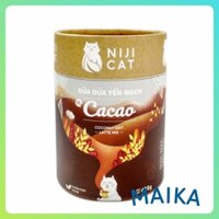 Hộp Bột Ca Cao Sữa Dừa Yến Mạch Đường Thốt Nốt Thuần Chay Vegan Niji Cat 420gr