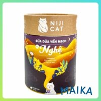 Hộp Bột Nghệ Sữa Dừa Yến Mạch Đường Thốt Nốt Thuần Chay Vegan Niji Cat 420gr