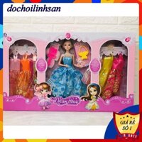 HỘP BÚP BÊ BARBIE CÙNG BỘ SƯU TẬP VÁY DẠ HỘI