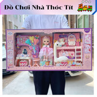 Hộp Búp Bê Mona Đồ Chơi Cho Bé, Búp Bê Giường Tầng + Bàn Trang Điểm Cho Bé Gái